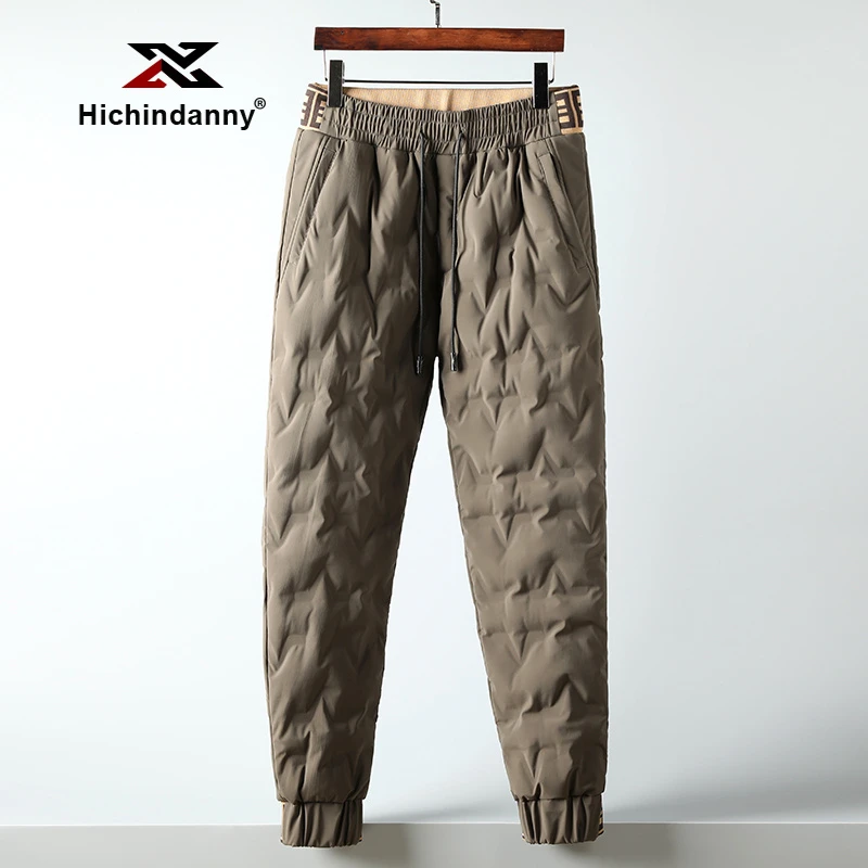 HICHIN白鹅绒羽绒裤男士冬季户外运动休闲加厚保暖抗寒外穿保暖裤