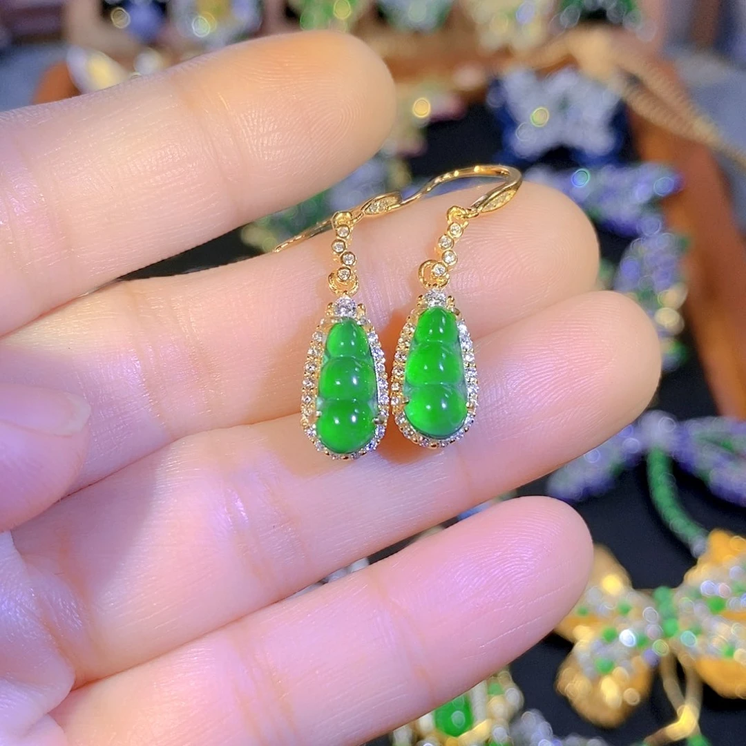 吊坠(不含链)银S925镶嵌翡翠