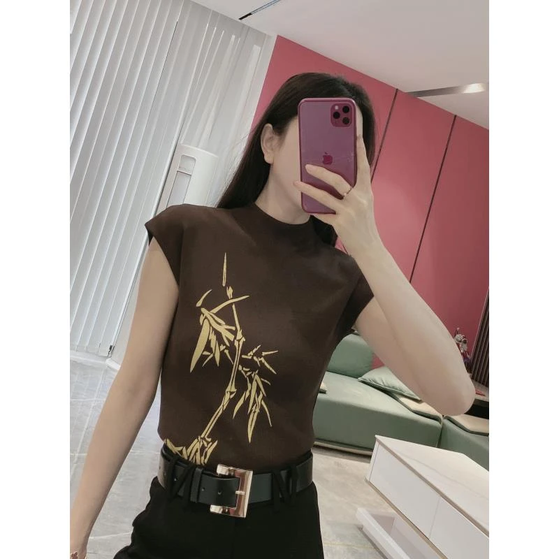 【金皇橦颜】立领小飞袖竹节针织衫006