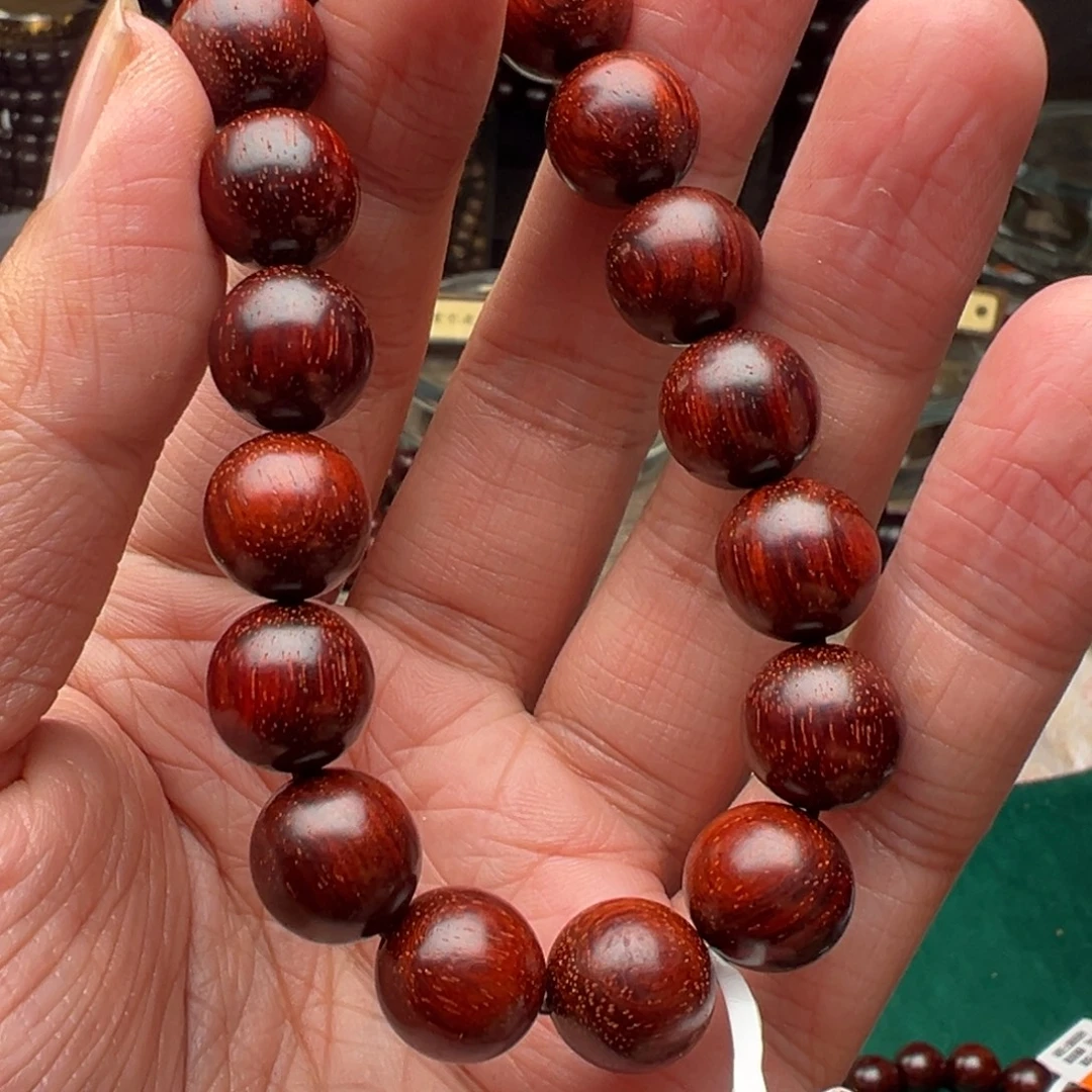 檀香紫檀（小叶紫檀）手串/手链1.2原汁原味牛毛纹