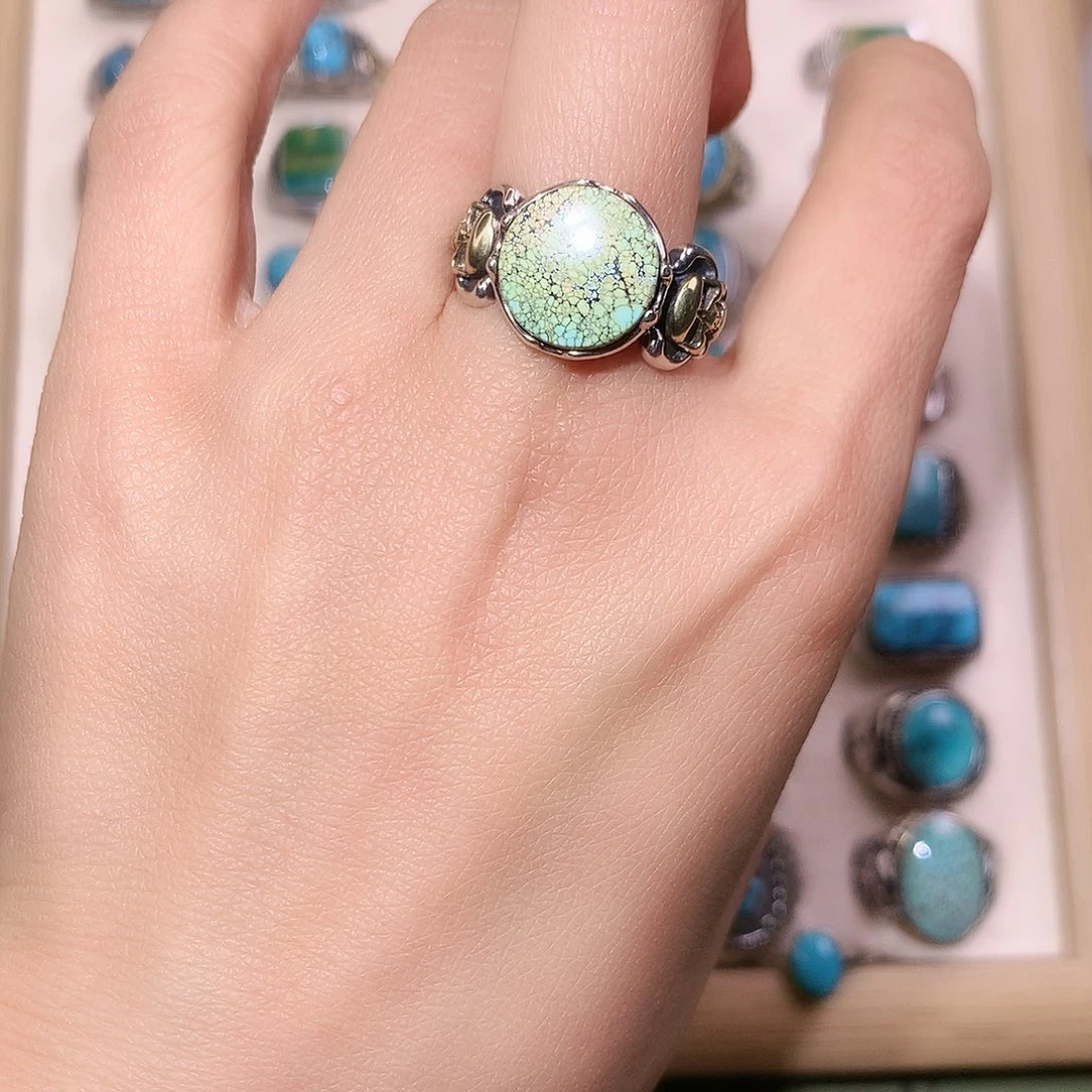 绿松石银S925镶嵌颈饰