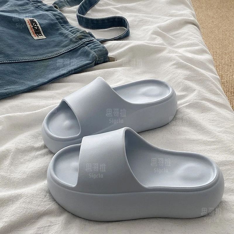 高跟拖鞋女夏季外穿新款EVA厚底增高软底居家浴室防滑防臭凉拖鞋