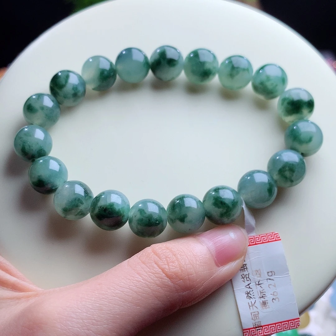 翡翠未镶嵌手串卡10+