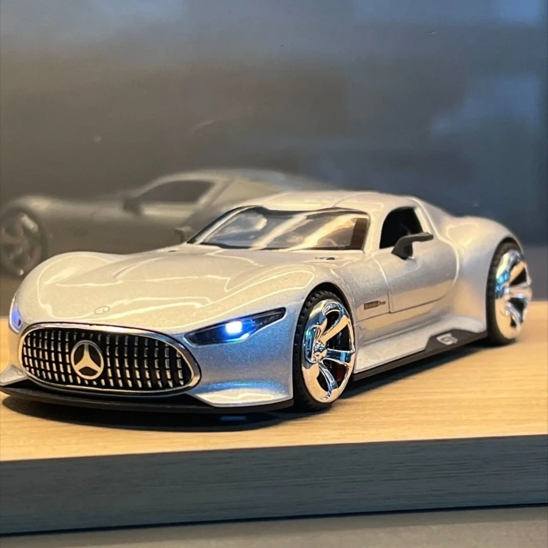 【新人福利】鸥翼门奔驰AMG-GT VISINN仿真合金汽车模型玩具摆件