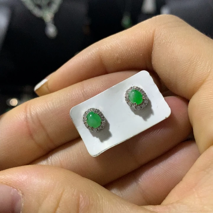 翡翠银S925镶嵌戒指