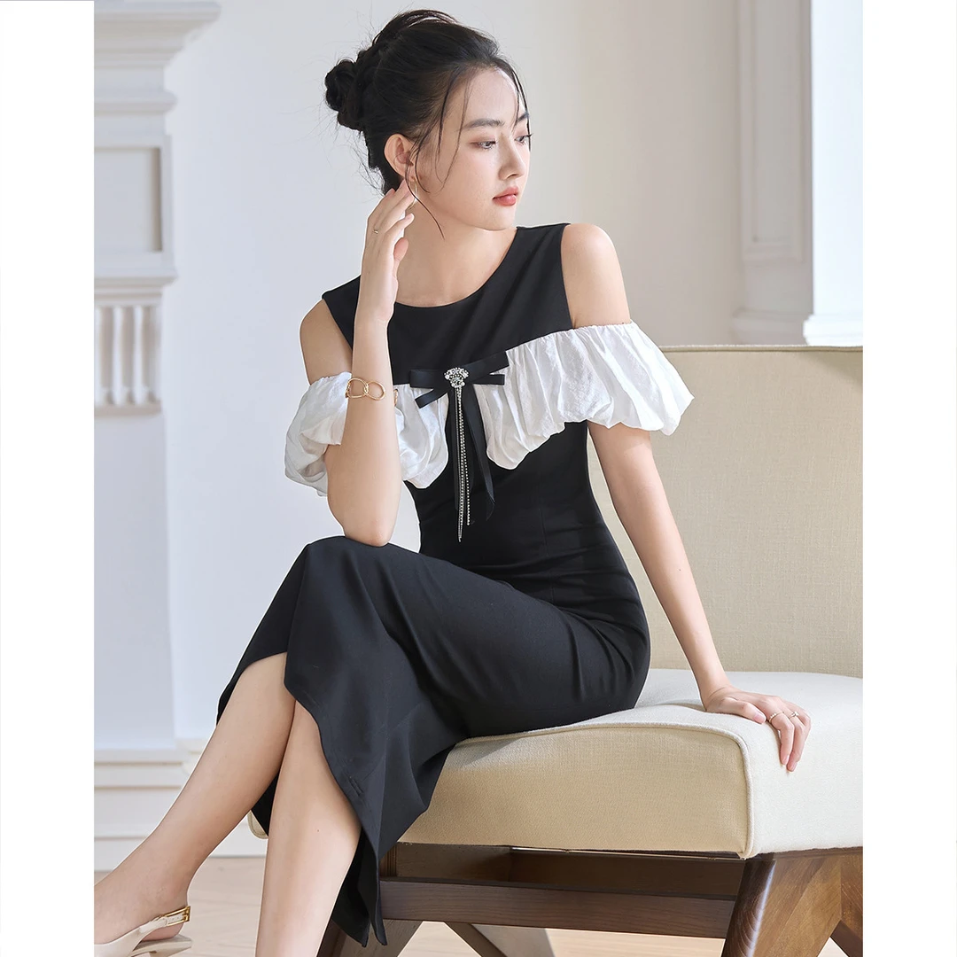 【陈大可】EVA OUXIU/伊华欧秀连衣裙ZS-E-51-26008-YL