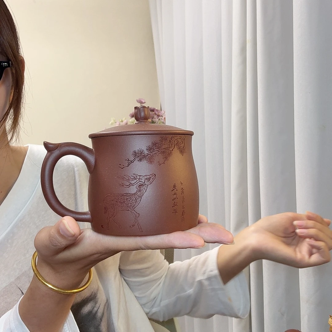 香***藤盖杯，老紫泥300cc