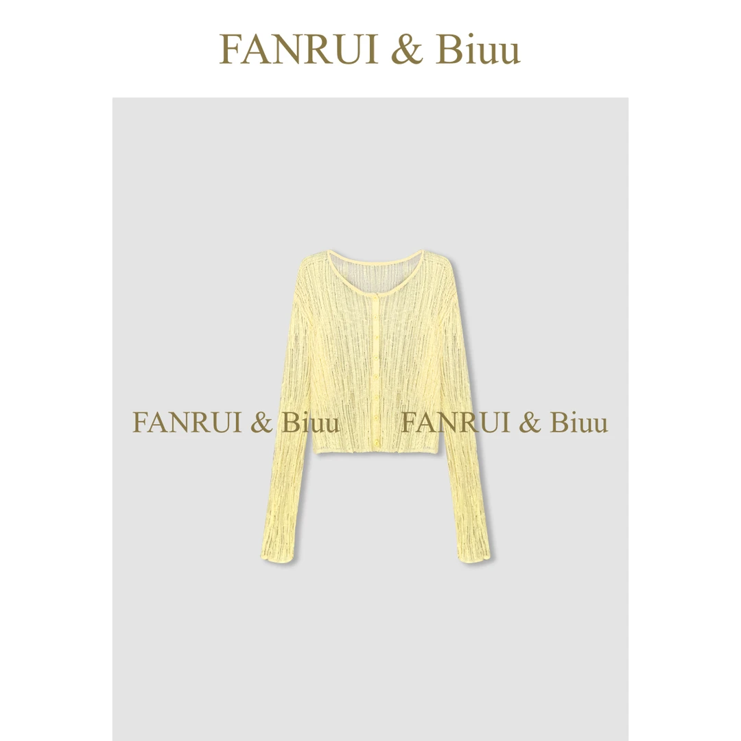 FANRUI/泛芮「风纬」竹节麻透气通勤百搭夏季新款防晒开衫女XY16581