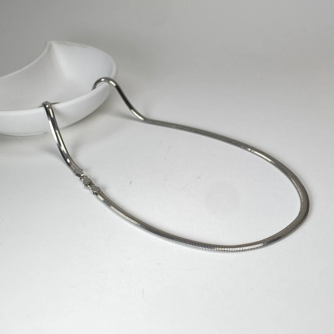 925银银制品 【铭记珠宝】S925银蛇骨链19-DM45H76【约45cm】