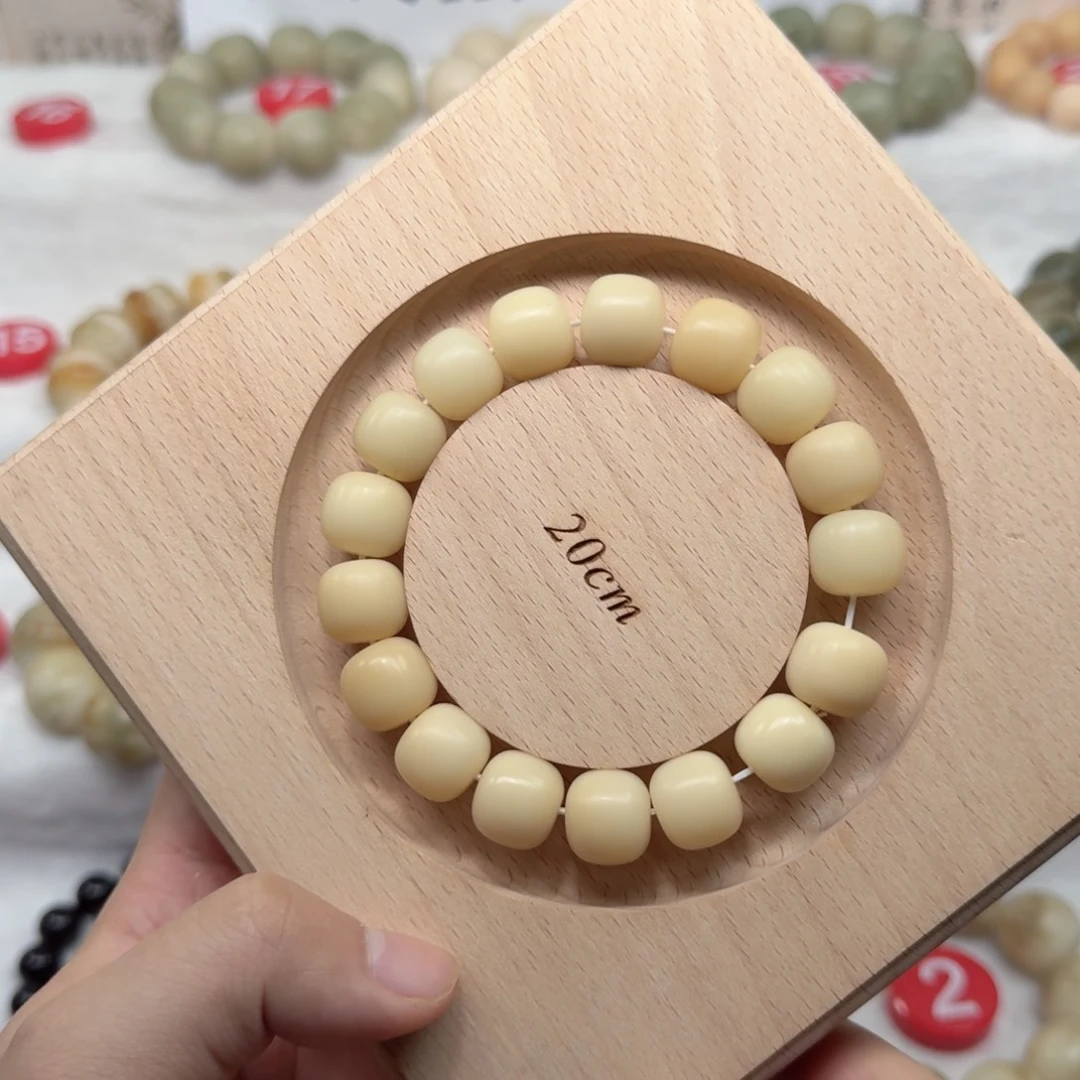 白玉菩提吊坠卡14奶白手工干磨