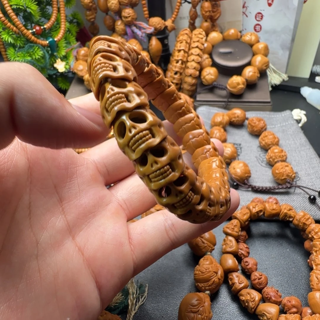 橄榄核手串/手链骷髅头