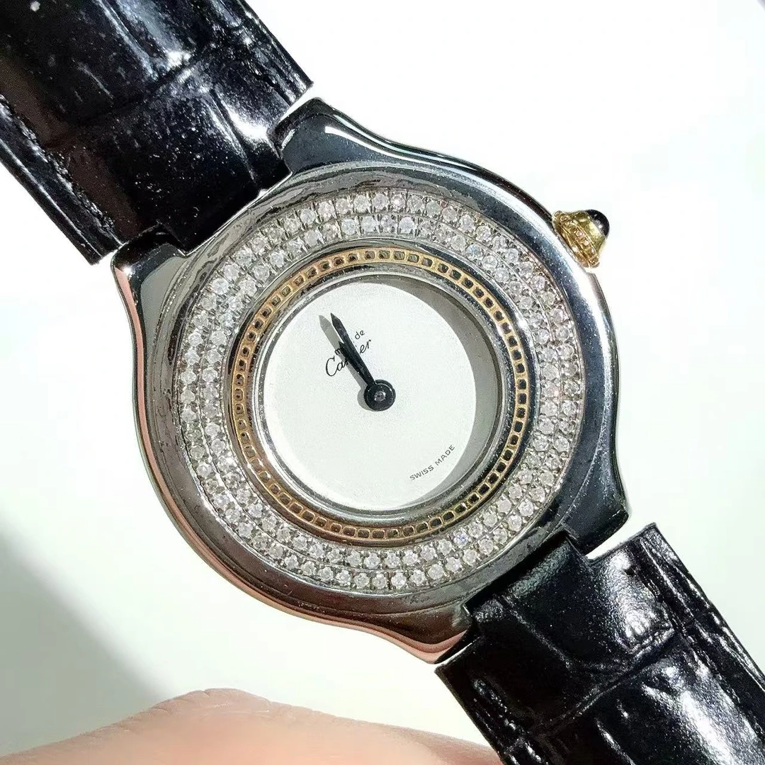 99新 Cartier/卡地亚 21世纪系列 石英腕表 后钻 表径31mm