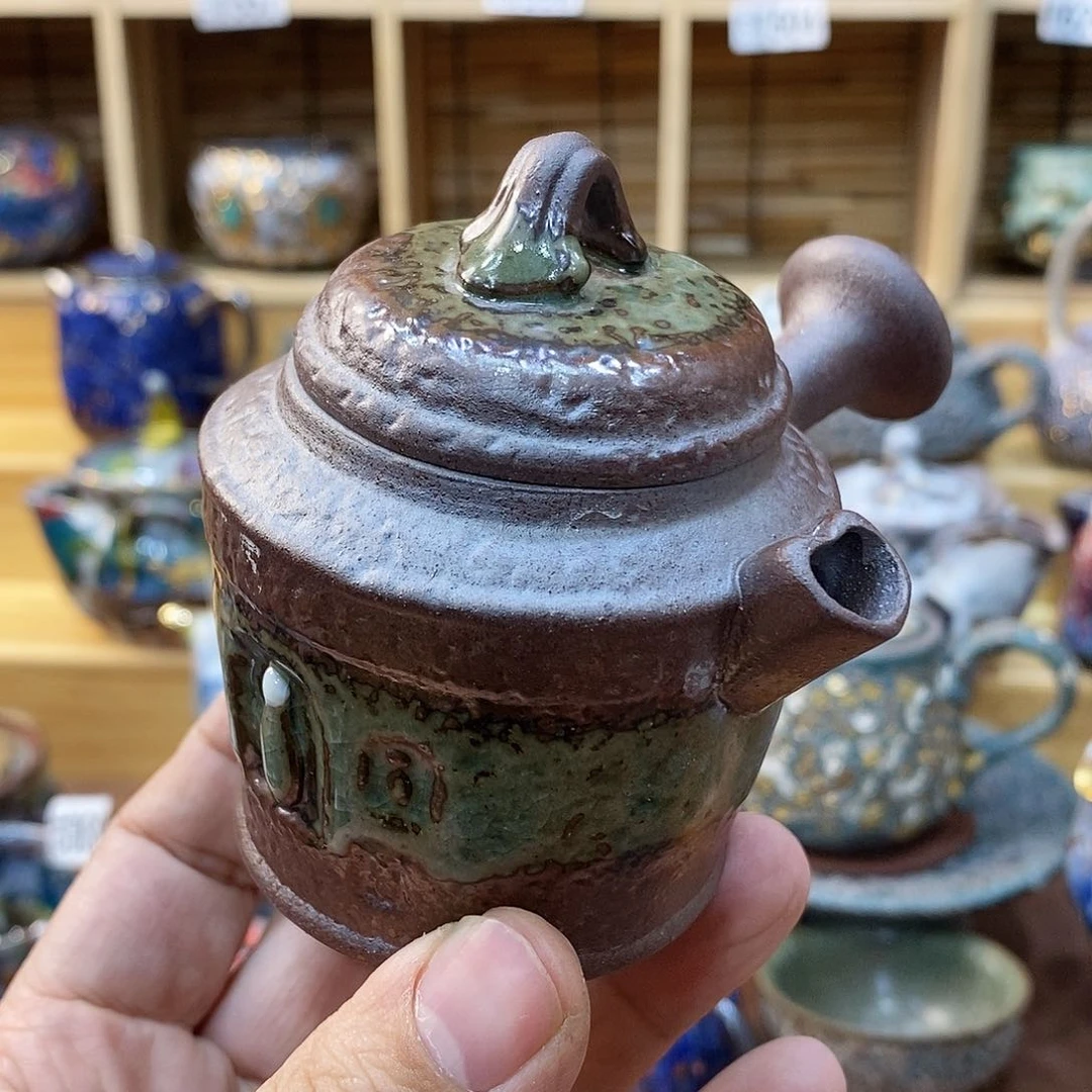 粗陶志野柴烧茶器