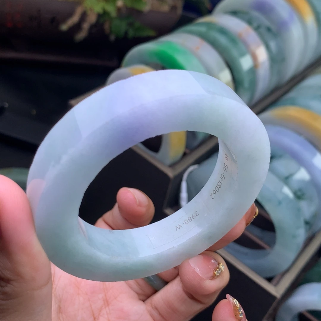 定制翡翠未镶嵌手镯不退不换