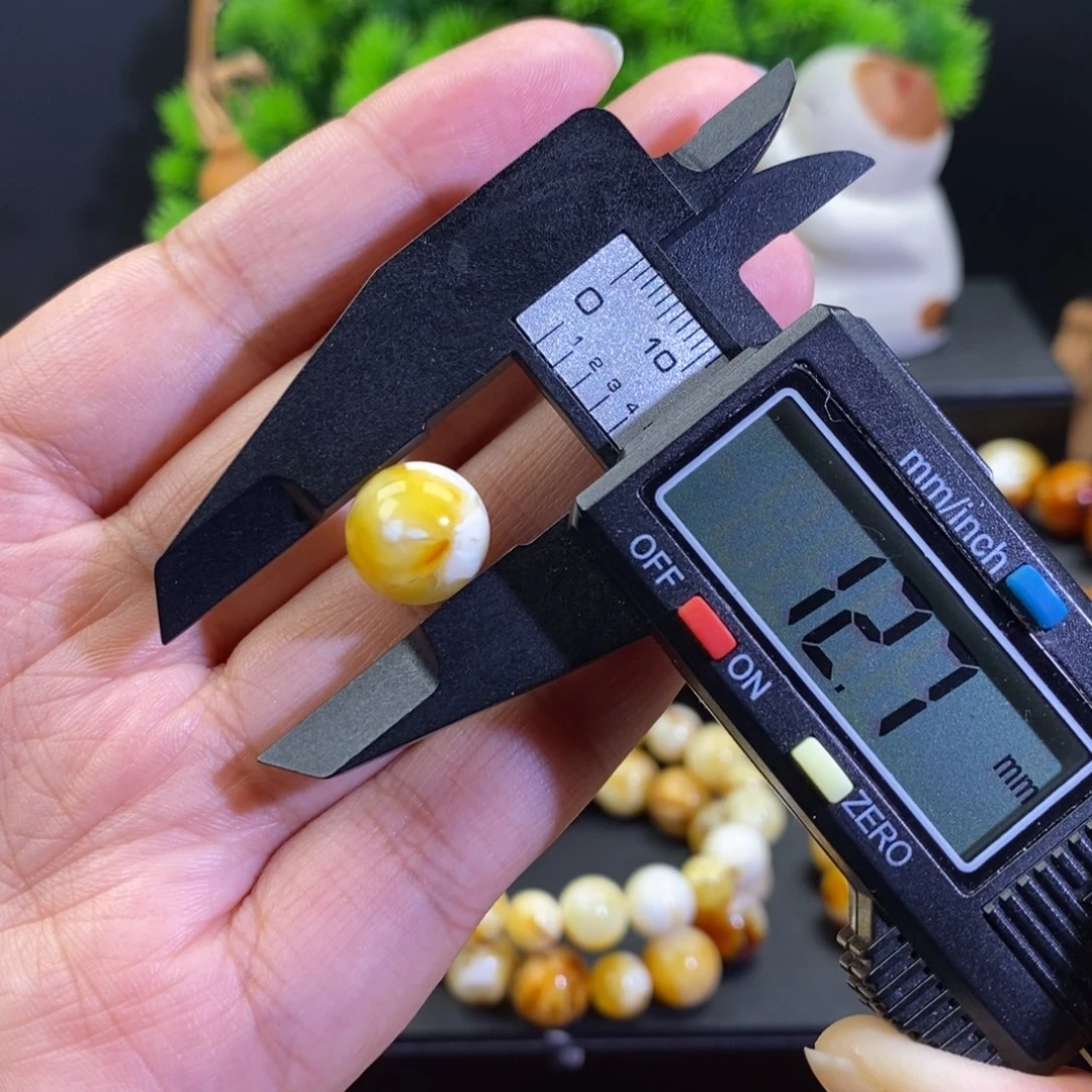 蜜蜡未镶嵌手链天然沁色蜜蜡12.7mm