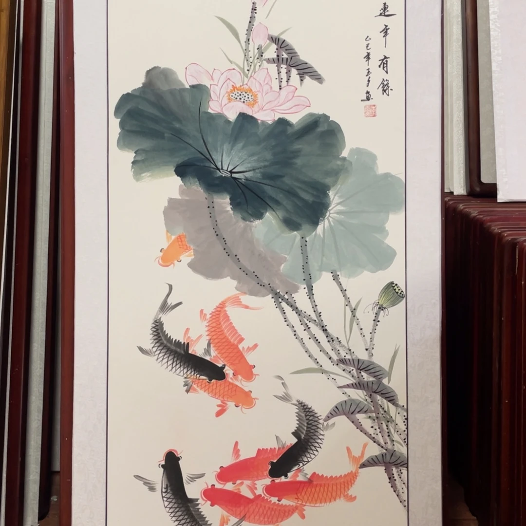 国画带框尺寸63*123厘米