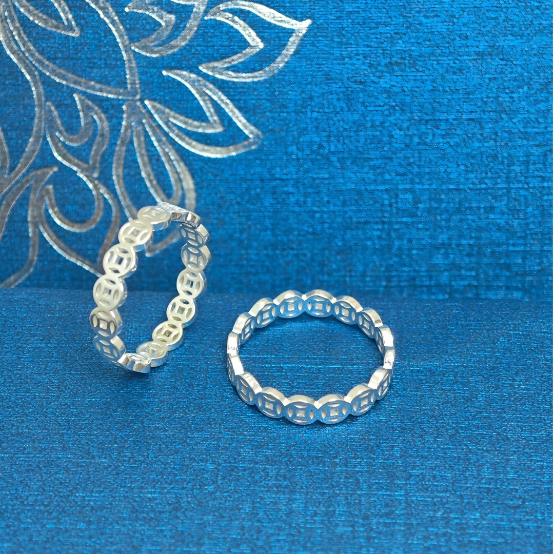 足银戒指 钱多多足银戒指本命年戒指好运戒指新年礼物