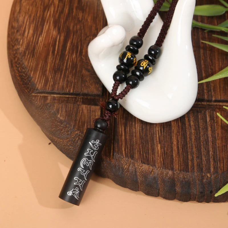 非金属木质吊坠 空心可打开吊坠项链木质民族风设计感【1040】