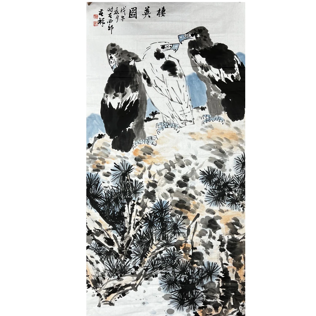 苦禅款花鸟画芯136*67约8.2平尺