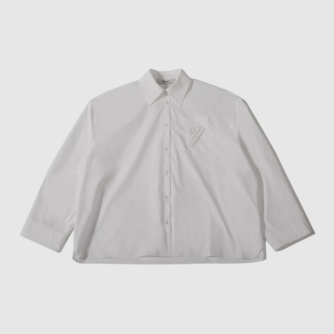 6116 logo绣花长袖衬衫070425