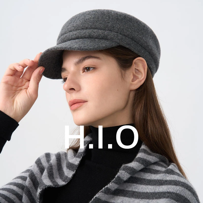 H.I.O Felicity 针织盆帽纯色呢画家礼帽BL55228