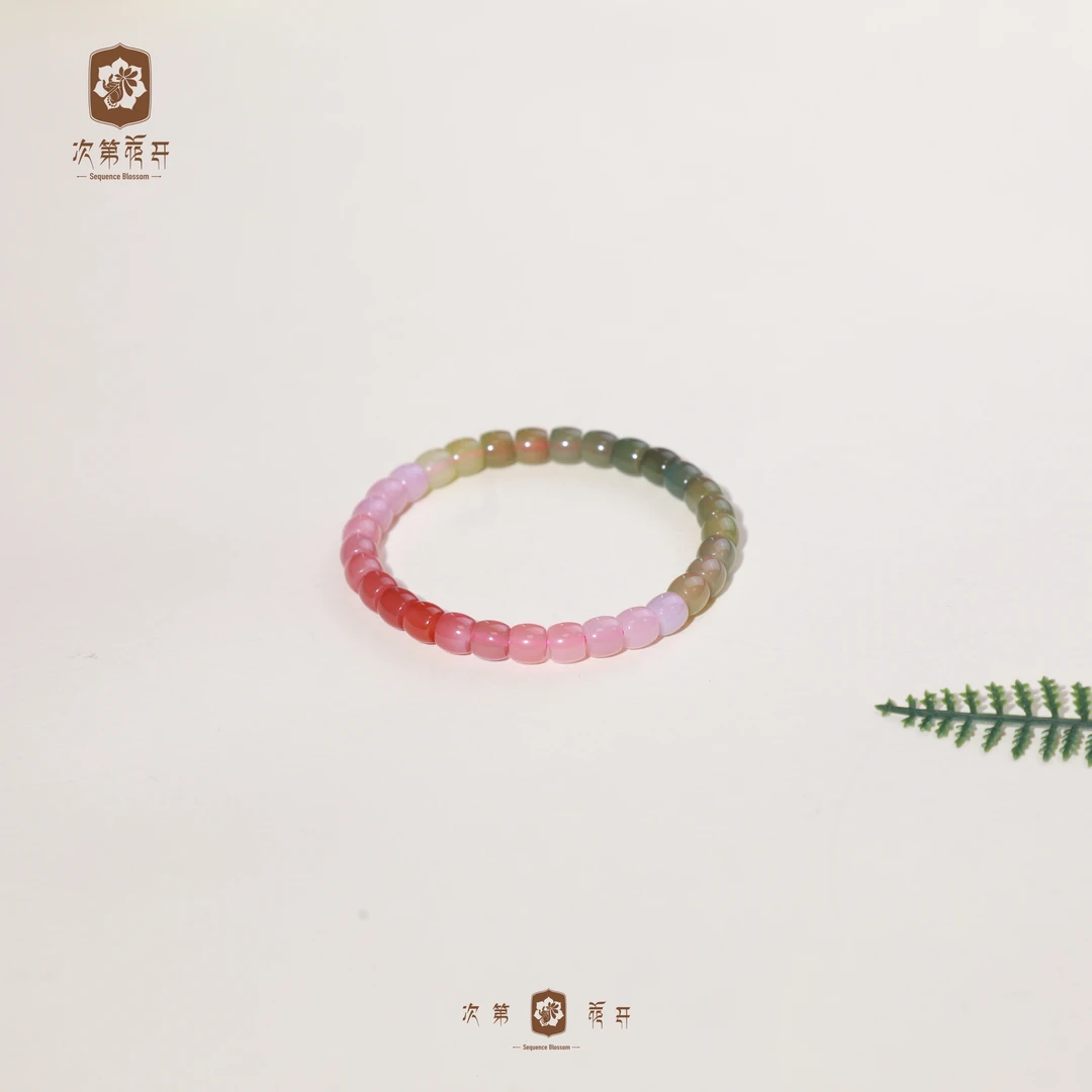【次第花开】彩虹玛瑙手串