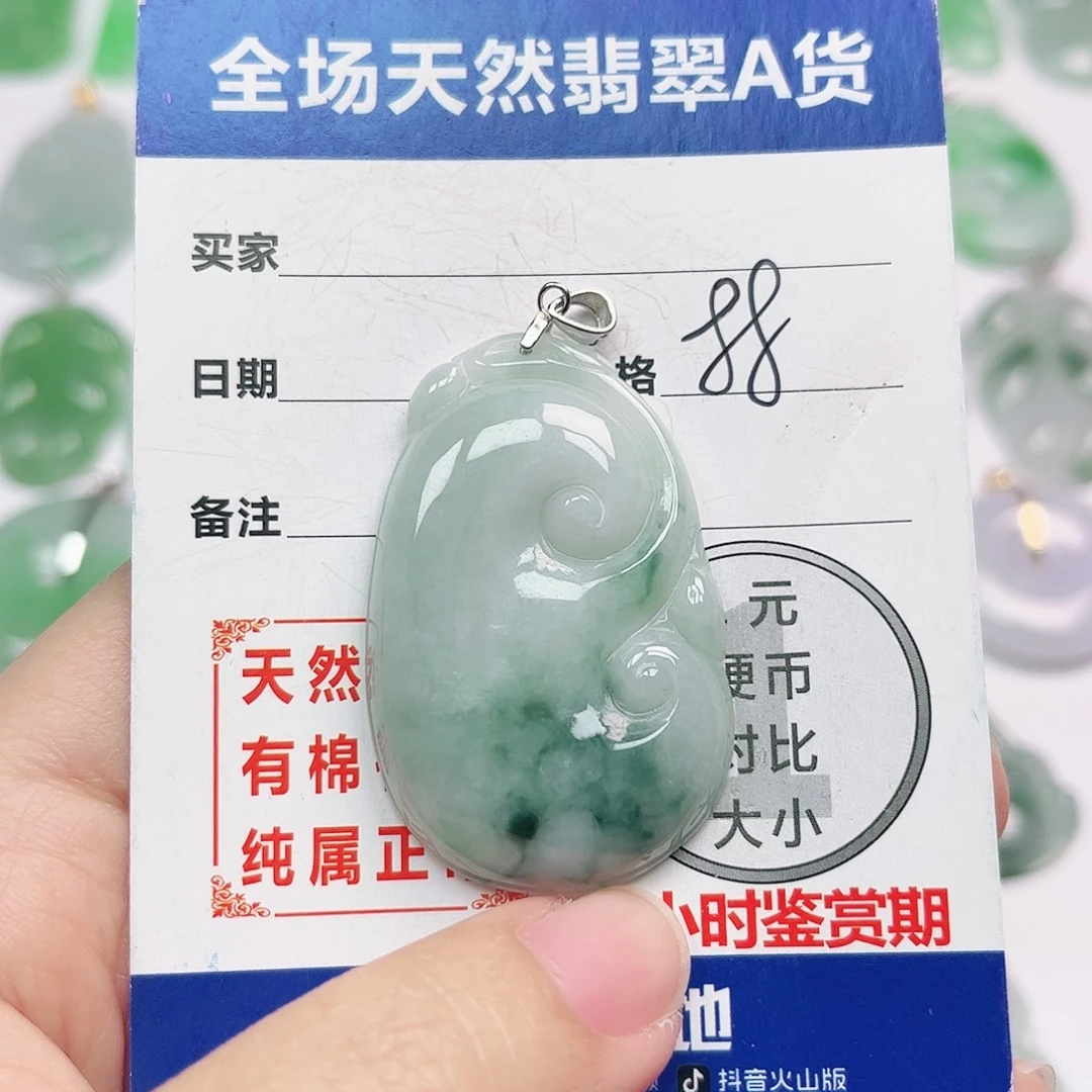 翡翠银S925镶嵌颈饰