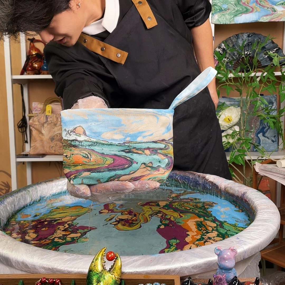 扇子大漆制作 漆博手做