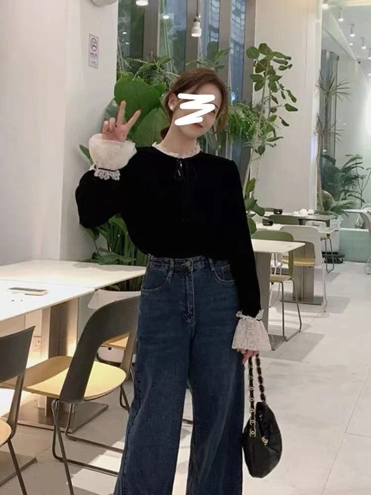 小妳XiaoNi———（冬款丝绒上衣1340528）