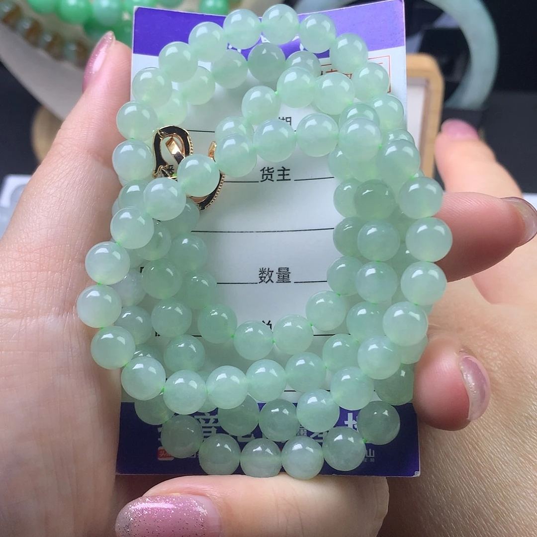翡翠未镶嵌手链卡7.3
