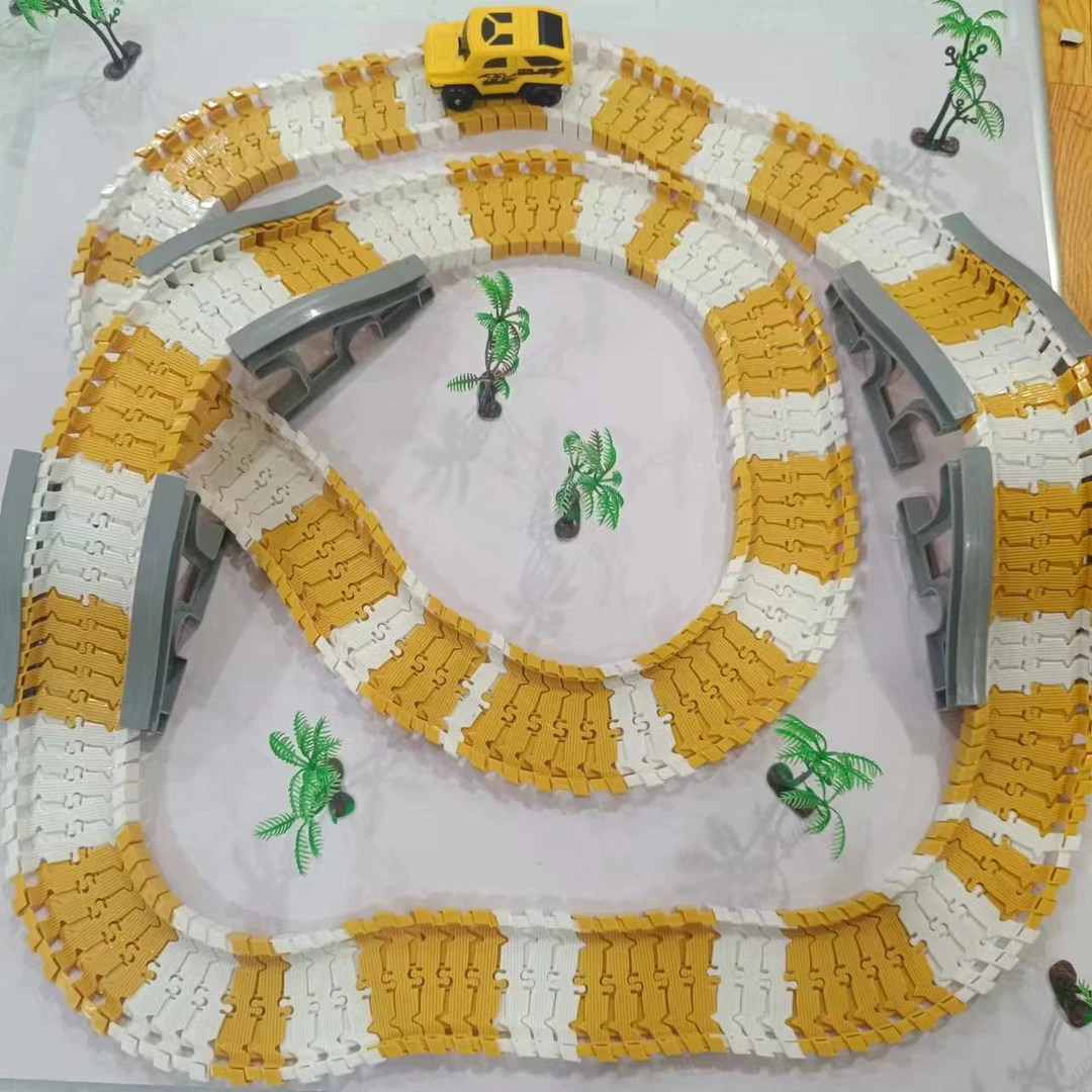 （益）133件拼装轨道益智玩具送电池（拍多套更好玩）