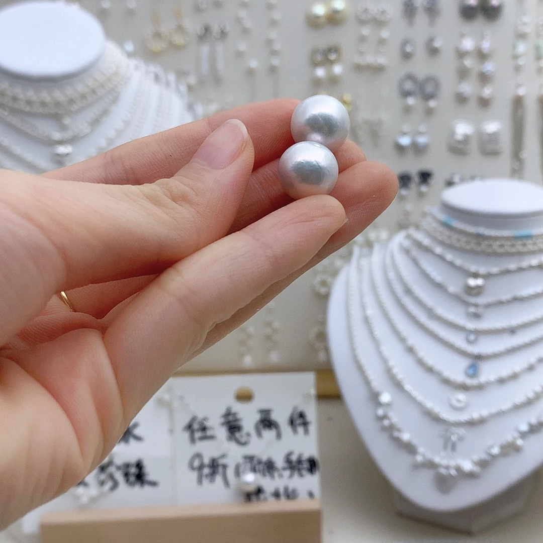 银S925镶嵌颈饰淡水珍珠