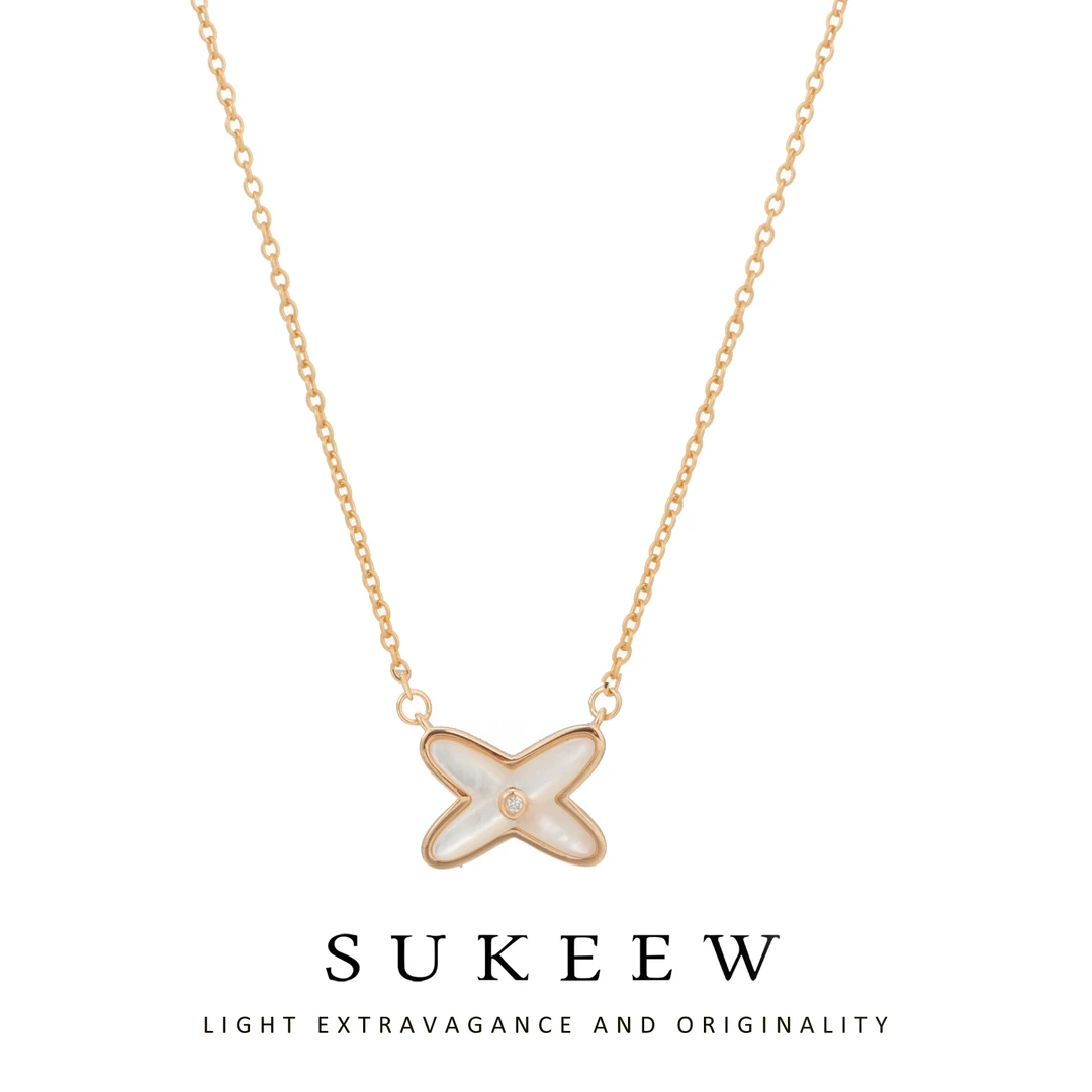 坠链均925银 时尚经典交叉简约吊坠项链091915