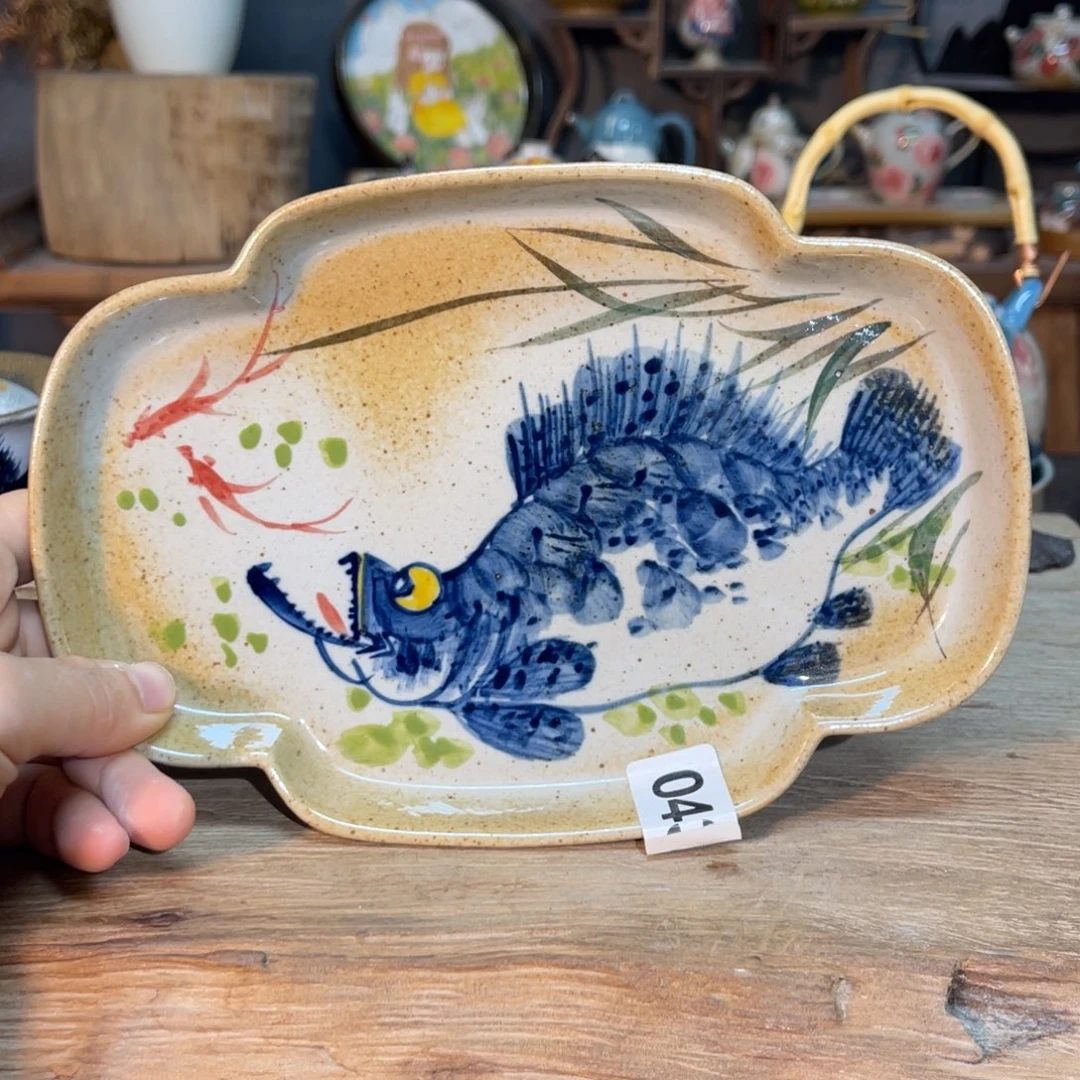 壶素浅陶瓷手工手绘