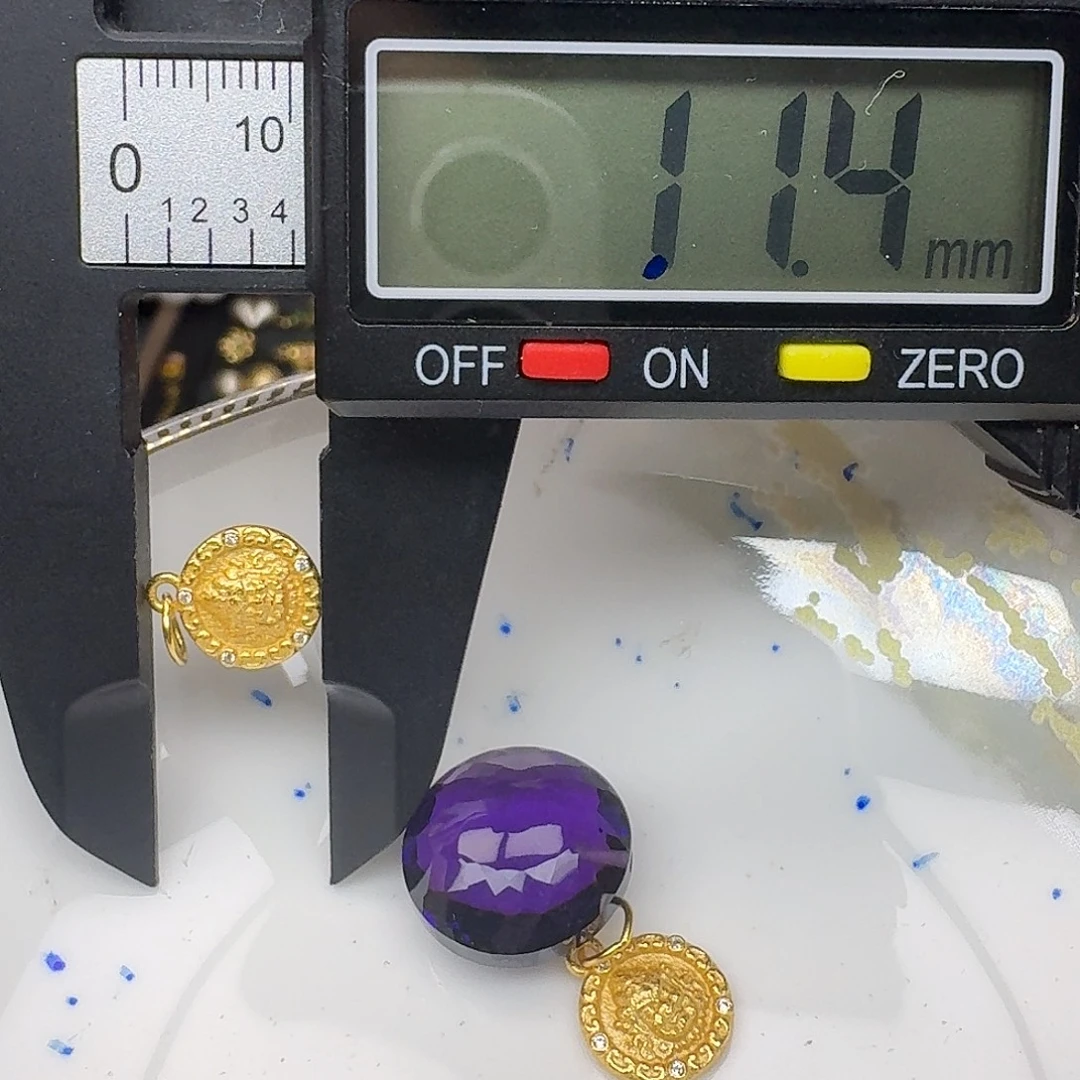 银S925镶嵌颈饰紫晶紫水晶925镶嵌140