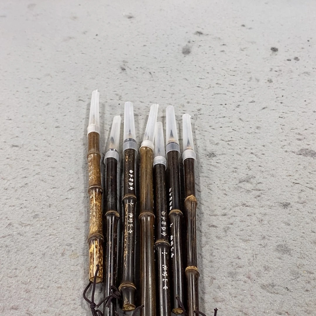 纯紫毫黑尖宣笔1支大中小随机发