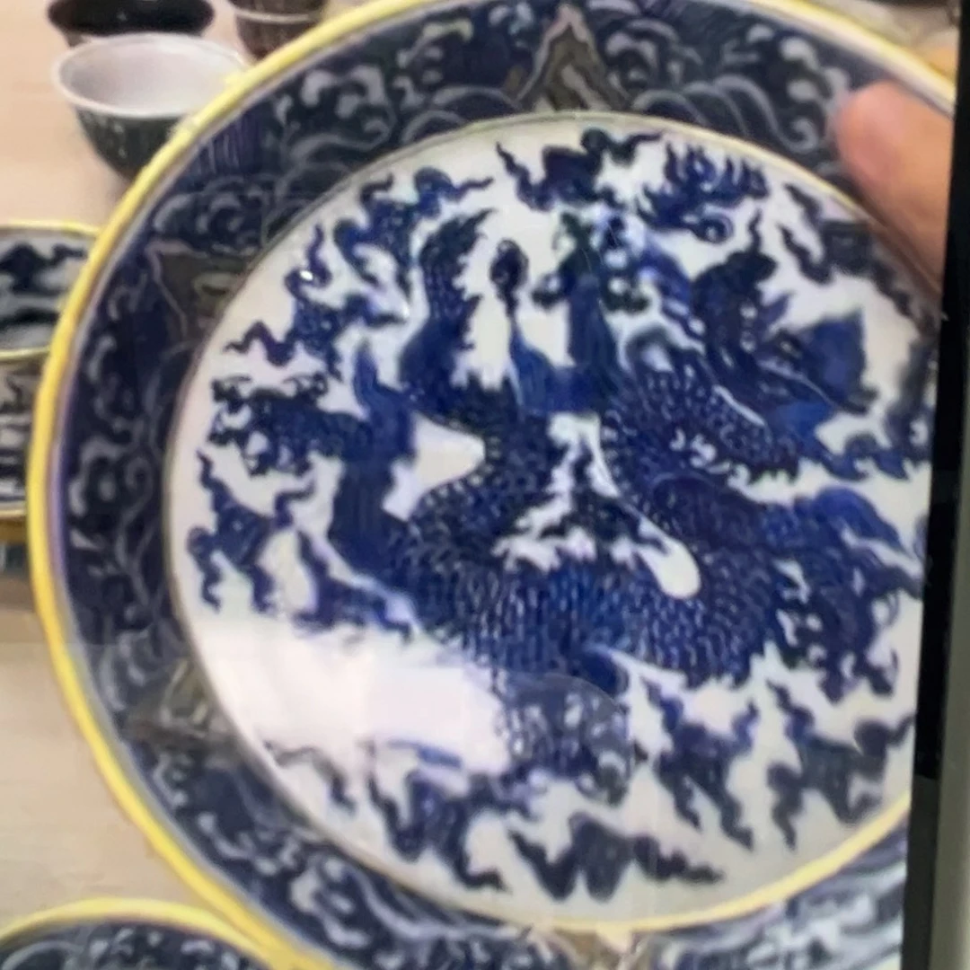 ****翠瓷片景德镇手工手绘陶瓷