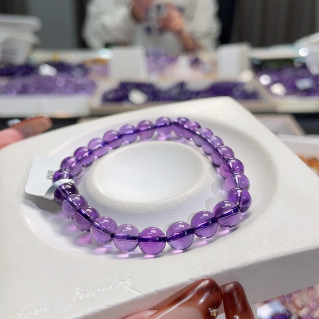 未镶嵌手链水晶༺****༽7mm巴西紫水晶