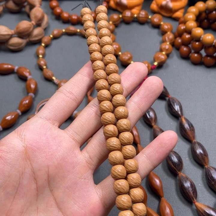 橄榄核手串/手链猴头核桃纯手工云锦