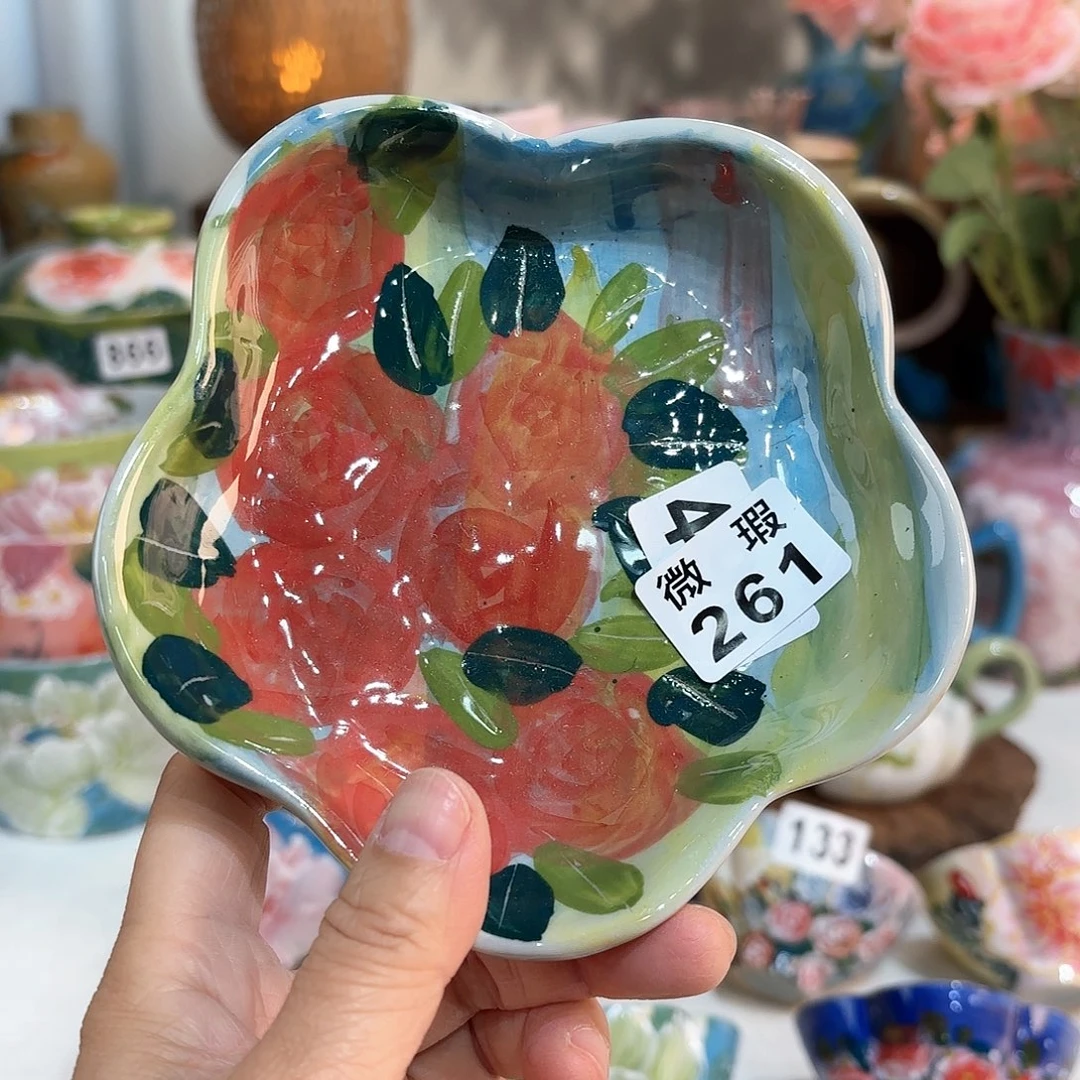 景德镇手绘高温釉下彩陶瓷茶具