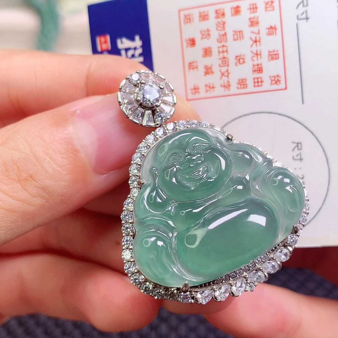 颈饰银S925镶嵌翡翠翡翠