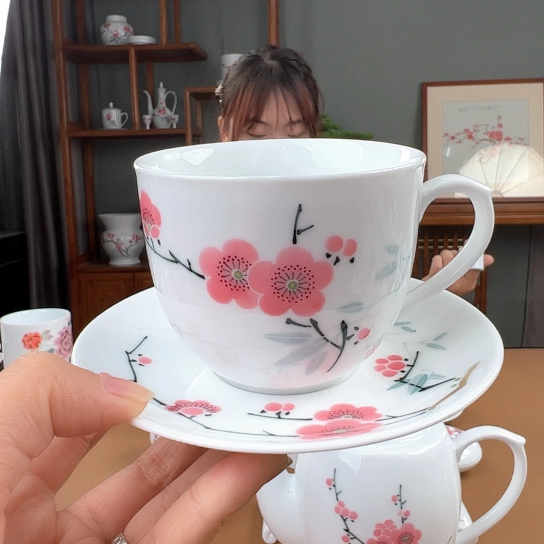 纪念版 翠竹红梅咖啡杯碟