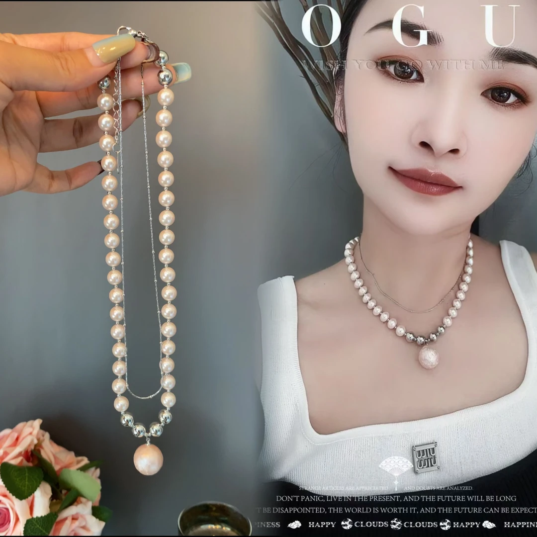 非金属亚克力项链 春夏版港版珠珠项链