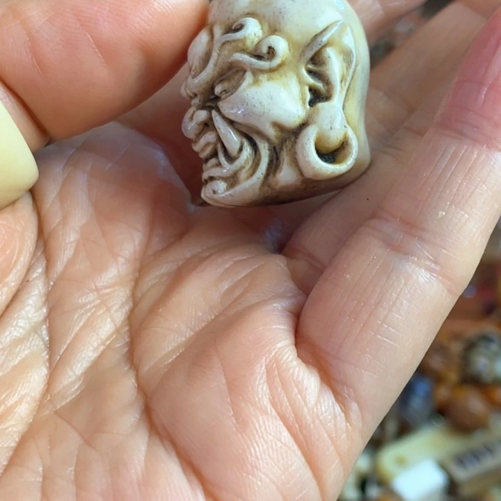 ?***配饰鹿角雕刻不动明王