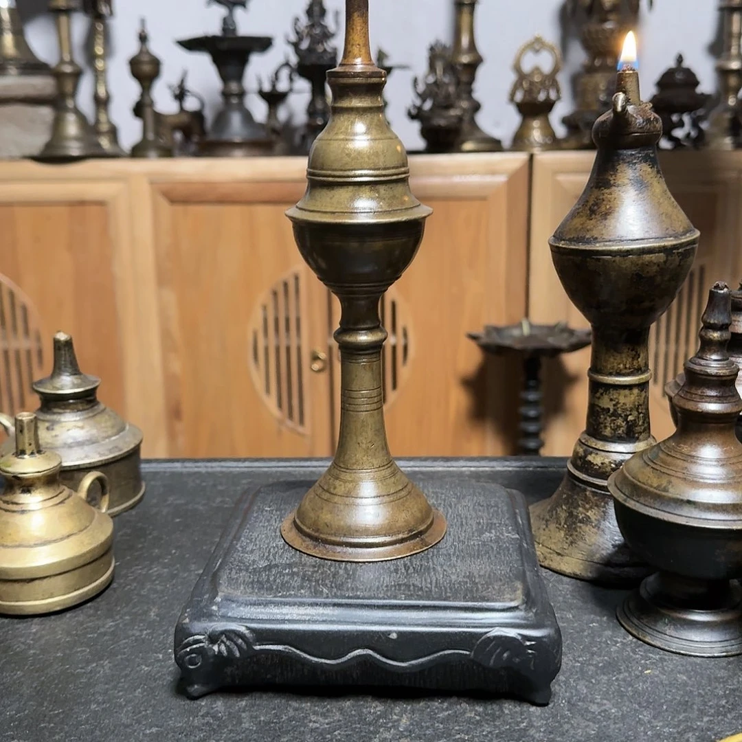 清***为铜尼泊尔老铜灯高杆灯