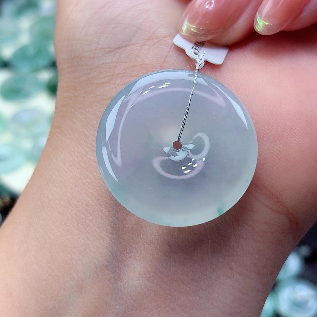 翡翠未镶嵌颈饰编号70尺寸27.2-5.9