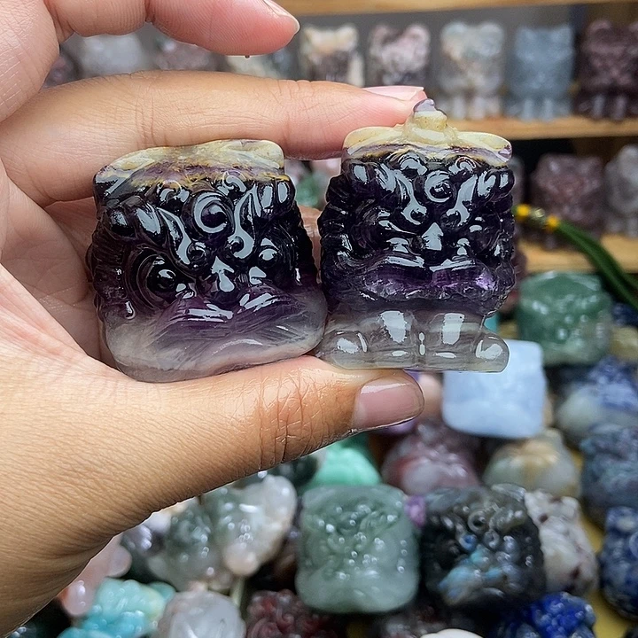 石材1⃣️队萤石微瑕不退换