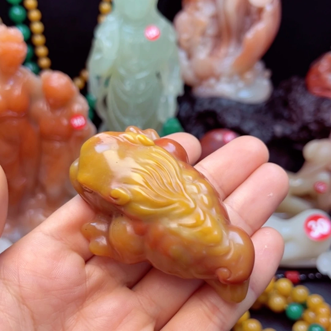 【闪购商品】寿山石金蟾手把件