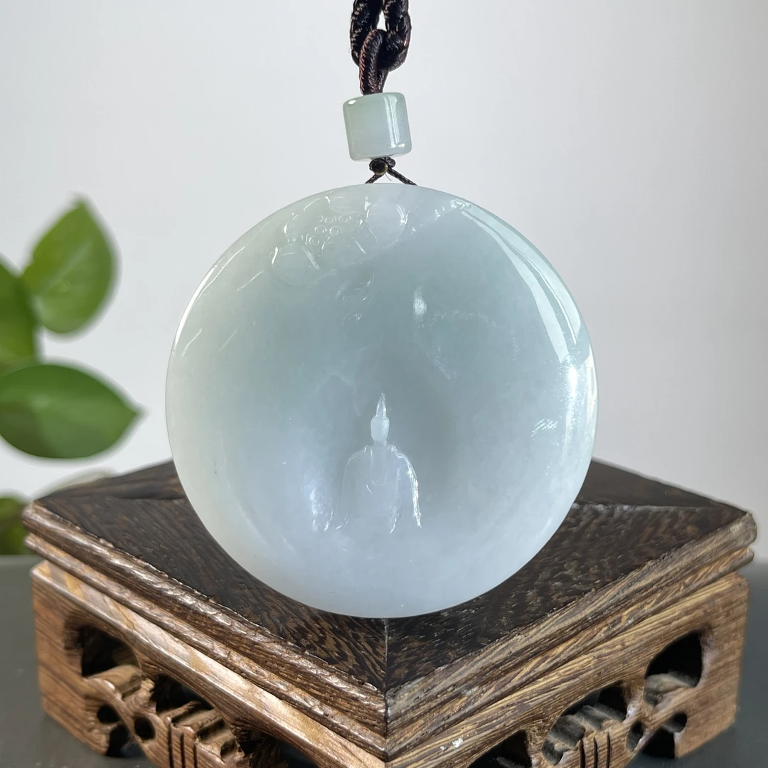 JSB23-120   天然缅甸翡翠A货  无相观音