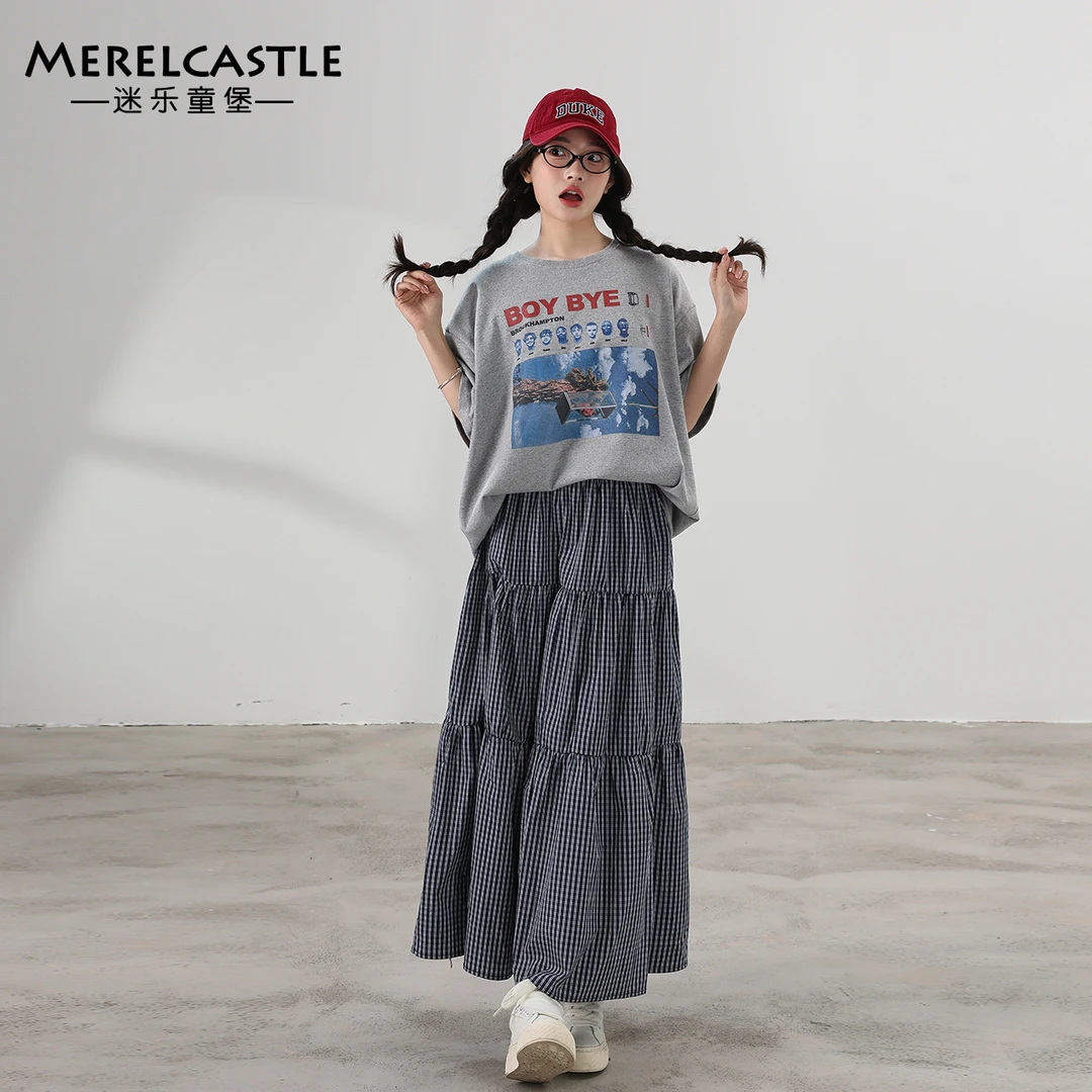 C4965女童韩版时尚夏装套装初中生洋气美式青少年装时髦两件套潮